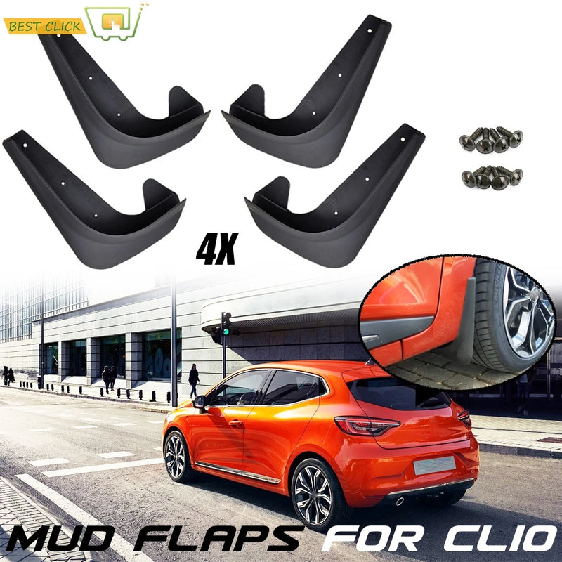 Garde-Boue Renault Clio Lot de 4 Bavettes Avant et Arrière Clio 1 à 5