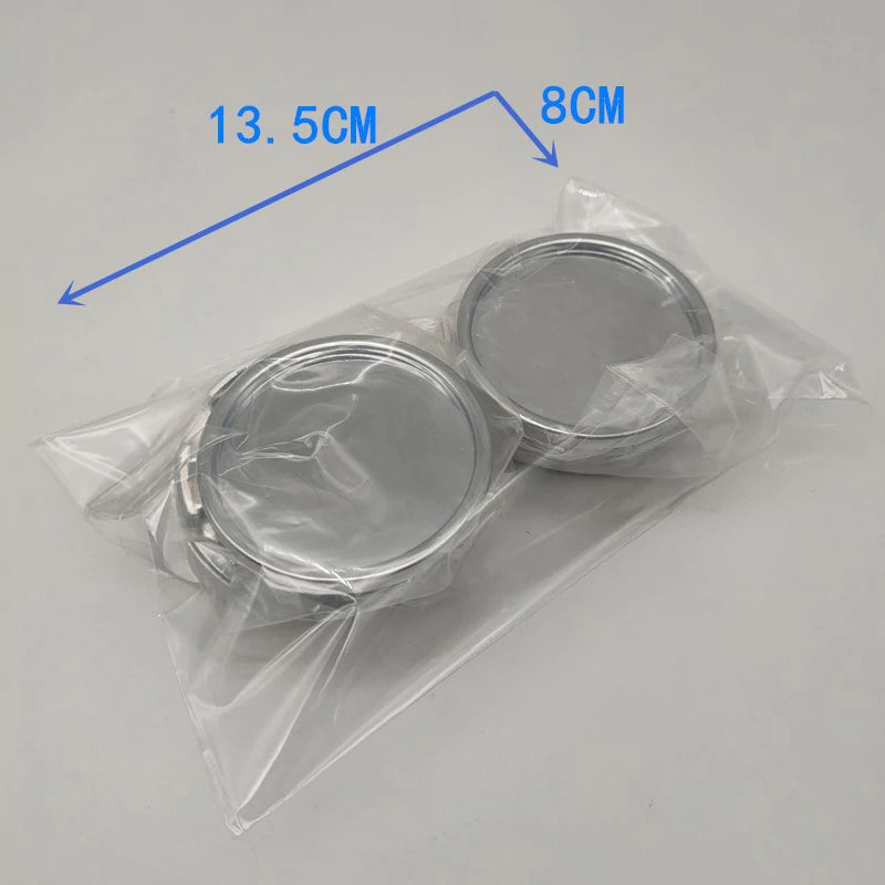 Cache-Moyeux Universels Vierges 58mm ABS Kit 4 — vue de trois quarts