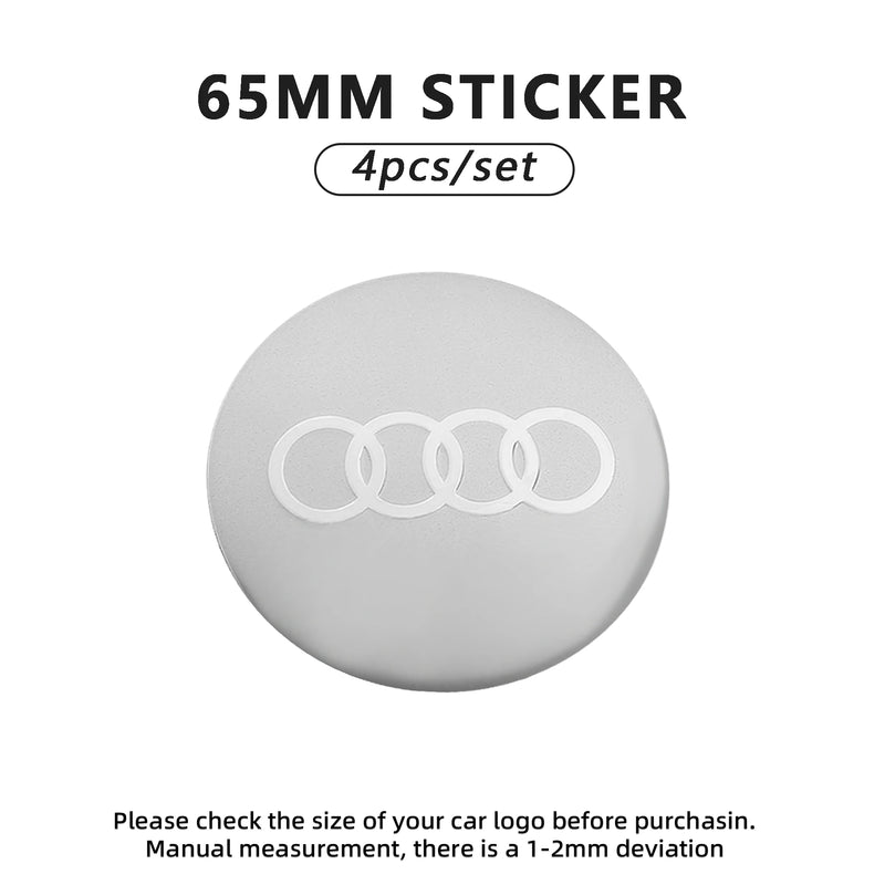 Cache-Moyeux Audi A3 A4 RS3 56mm 60mm 65mm Emblème — vue d'ensemble