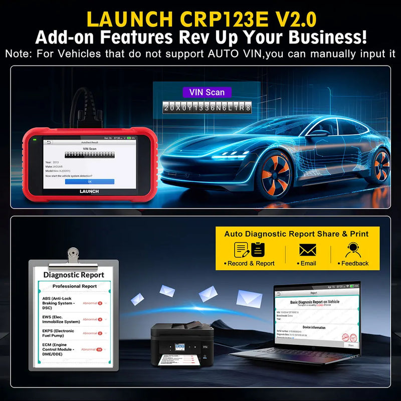 Diagnoseträger Launch X431 CRP123E V2.0 und CRP129E V2.0