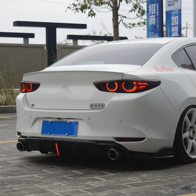 Diffuseur Arrière Mazda 3 Axela 2020-2025 Noir Brillant 3 Pièces
