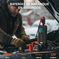 Booster de Batterie Voiture 6000 à 10000 mAh avec Compresseur d'Air