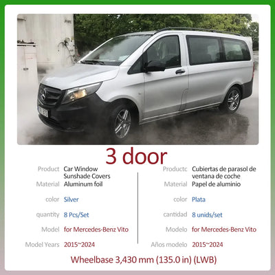 Pare-Soleil Mercedes Classe V et Vito W447 2015-2024