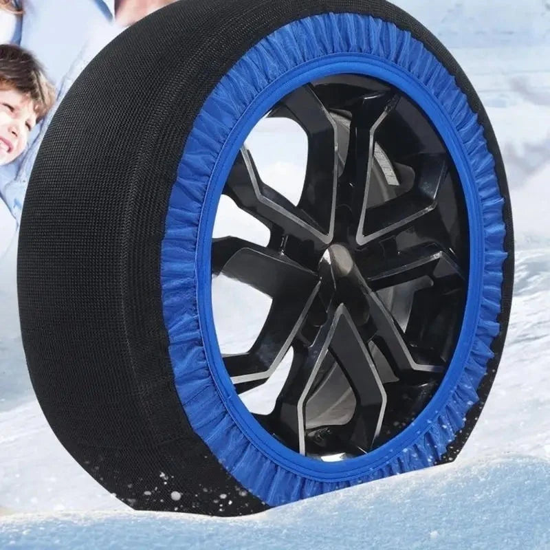 Chaussettes à Neige Voiture Textile Bleues Paire Tailles XS à XXL