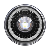 Phare Rond LED 7 Pouces Land Rover Defender Lada Niva Uaz Hunter 4x4 Anneau Halo Feu de Route Unité