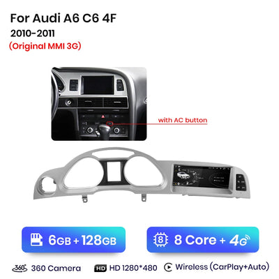 Autoradio Junsun CarPlay Audi A6 C6 4F 2005-2011