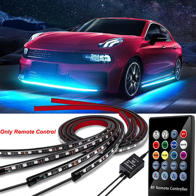 Éclairage d'Ambiance Néon 4 en 1 RGB Sous Caisse
