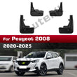 Garde-Boue Peugeot 2008 II 2020-2025 Jeu de 4 Bavettes Avant et Arrière Anti-Éclaboussures