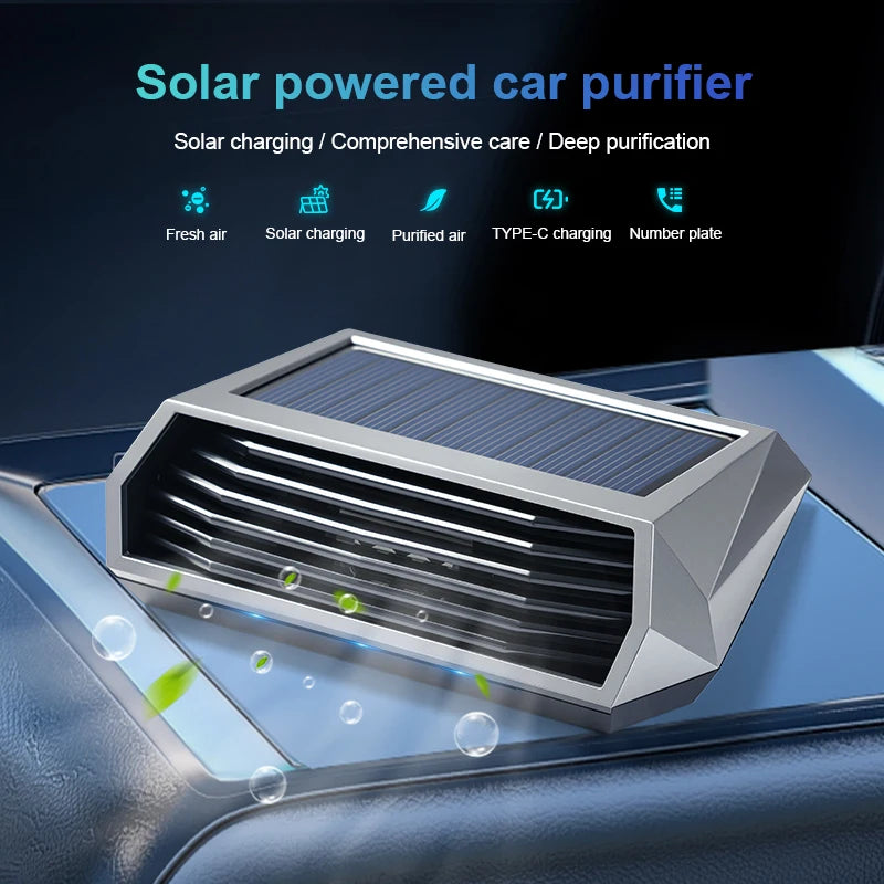 Purificateur d'Air Voiture Solaire Capteur de Vibration