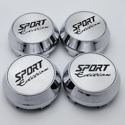 Cache-Moyeux Universels Édition Sport 60mm Noir Argent