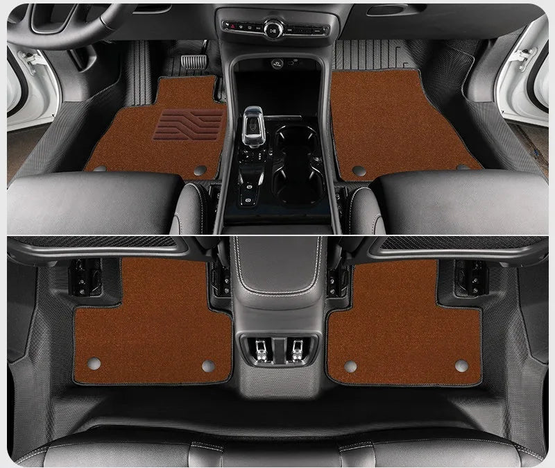 Tapis de Sol TPE Volvo XC60 2009-2026 T8 PHEV Conduite à Gauche Simple ou Double Couche Protection des Seuils