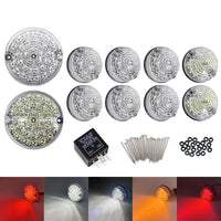 Kit Feux Arrière LED Land Rover Defender 90 110 1983-2016 Lentille Transparente