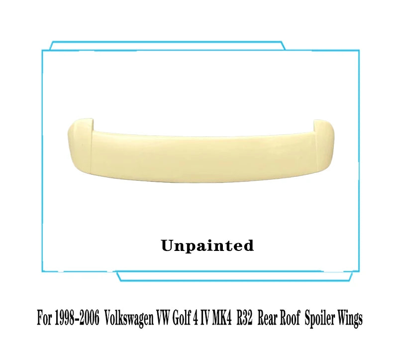 Aileron de Toit Volkswagen Golf 4 MK4 R32 1998-2006 ABS — vue de trois quarts