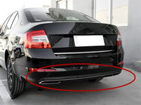 Diffuseur Arrière Noir avec Contour Chromé Skoda Octavia 4 Portes et 5 Portes 2014-2017
