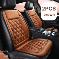 Coussin Chauffant Voiture 12V Lot de 2 Simili Cuir Matelassé