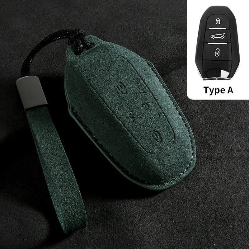 Coque de Clé Peugeot Citroën Suédine Clé Repliable ou Fixe 3 Touches