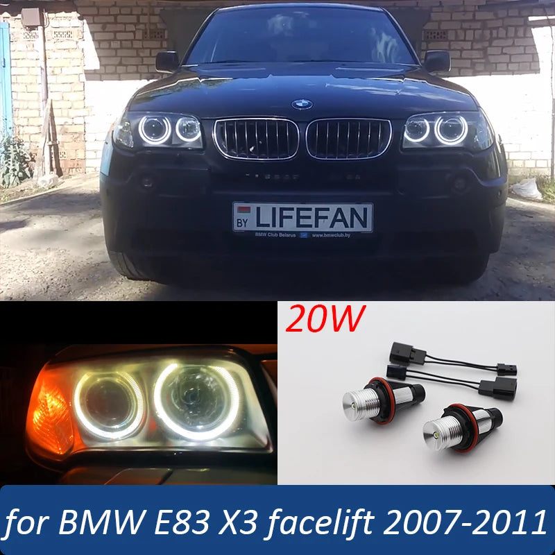 Ampoules LED Angel Eyes 6000K BMW X3 E83 2007-2011
