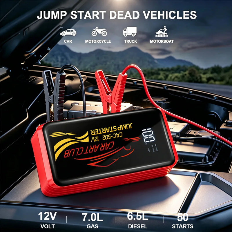 Booster de Batterie Voiture 400A 12V avec Lampe SOS