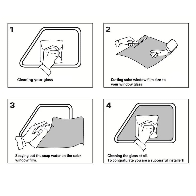 Film Teinté Vitres Voiture Kit de Pose 50 x 300 cm Anti-UV