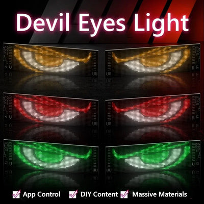 Écran LED Pliable de Pare-Brise Yeux du Diable Voiture Camion