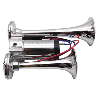 Klaxon à Air Double Trompette Compresseur 12V Universel