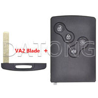 Coque de Clé Renault Carte 4 Touches Mégane 3 Clio 4 Captur Koleos Fluence Scénic Laguna VA2 NSN14