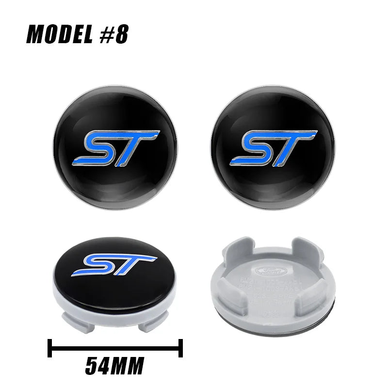 Cache-Moyeux Ford Focus Mondeo Ranger Ecosport 54mm 56mm 60mm — gros plan