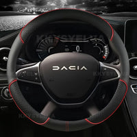 Couvre Volant Dacia Sandero, Logan, Duster, Jogger, Lodgy, Dokker et Spring 2017-2024, Simili Cuir Microfibre 38 cm