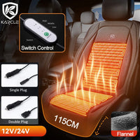 Siège Chauffant Voiture 12V 24V Flanelle Allongé 115 cm