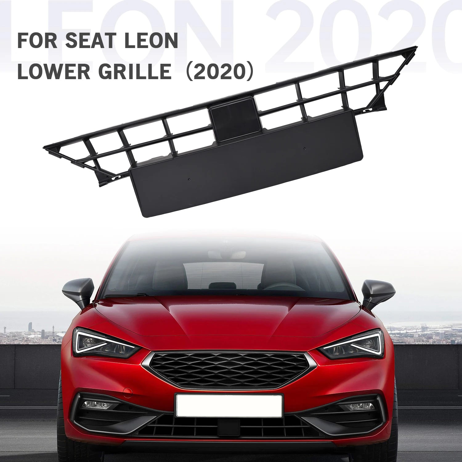 Calandre Centrale Inférieure Avant Noire Seat Leon FR 2020-2023 Réf. 5FA853667A9B9