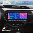 Autoradio Android Écran QLED 12,3 Pouces Toyota Hilux 2015-2023 CarPlay Sans Fil GPS 4G