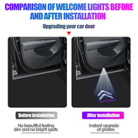 Projecteur Porte Citroën LED, Lot de 2, Remplacement Direct, C1 C2 C3 C4 C5 Berlingo