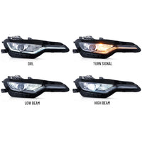 Phares LED Chevrolet Camaro SS RS 2019-2024 Double Lentille Feux de Jour Clignotants Ambre
