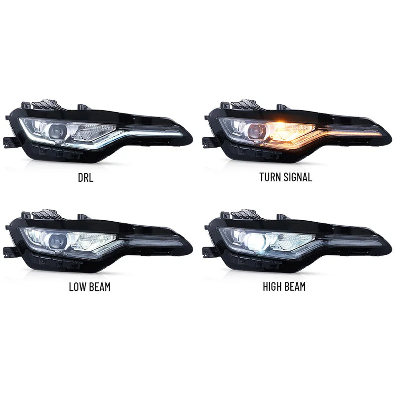 Phares LED Chevrolet Camaro SS RS 2019-2024 Double Lentille Feux de Jour Clignotants Ambre