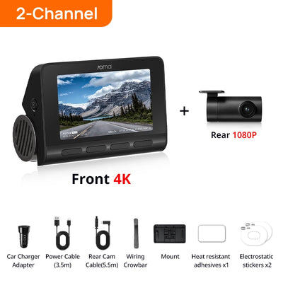 Dashcam 70mai A810 4K Avant Arrière GPS ADAS