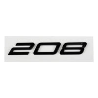 Logo Peugeot 208, 308, 408, 408X, 508 et 508L en ABS 3D, Emblème Lettres de Coffre Noir Brillant, Argent ou Gris