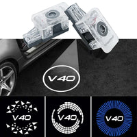 Projecteur Porte Volvo V40 2013-2019 LED, Lot de 2, 8 Motifs, Remplacement Direct