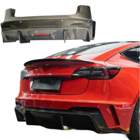 Kit Carrosserie Carbone Style Robot Tesla Model 3 : Spoiler de Pare-Chocs Arrière et Diffuseur