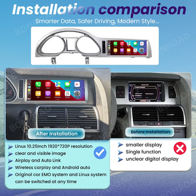 Autoradio CarPlay Android Auto Audi Q7 4L 2005-2015