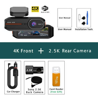 Dashcam 4K OLESED WP57 Avant Arrière 2.5K ADAS