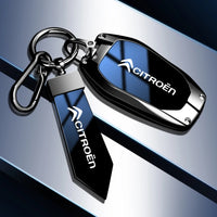 Étui de Protection Clé Citroën C1 C2 C3 C4 C5 C6 VTS Xsara C-Crosser Berlingo Jumpy Alliage de Zinc Noir ou Bleu