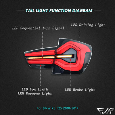 Feux Arrière LED BMW X3 F25 2010-2017