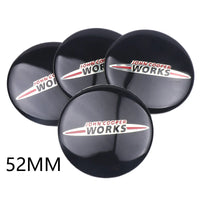 Cache-moyeux Mini Cooper JCW 52 mm autocollants 4 pièces