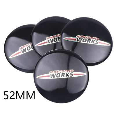 Cache-Moyeu Mini Cooper JCW 52 mm Autocollant 4 Pièces