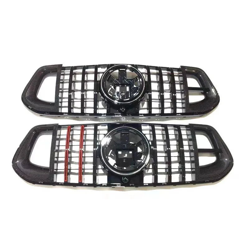 Calandre Mercedes GLE W167 2020-2023 Style Panamericana Noir Carbone Rouge