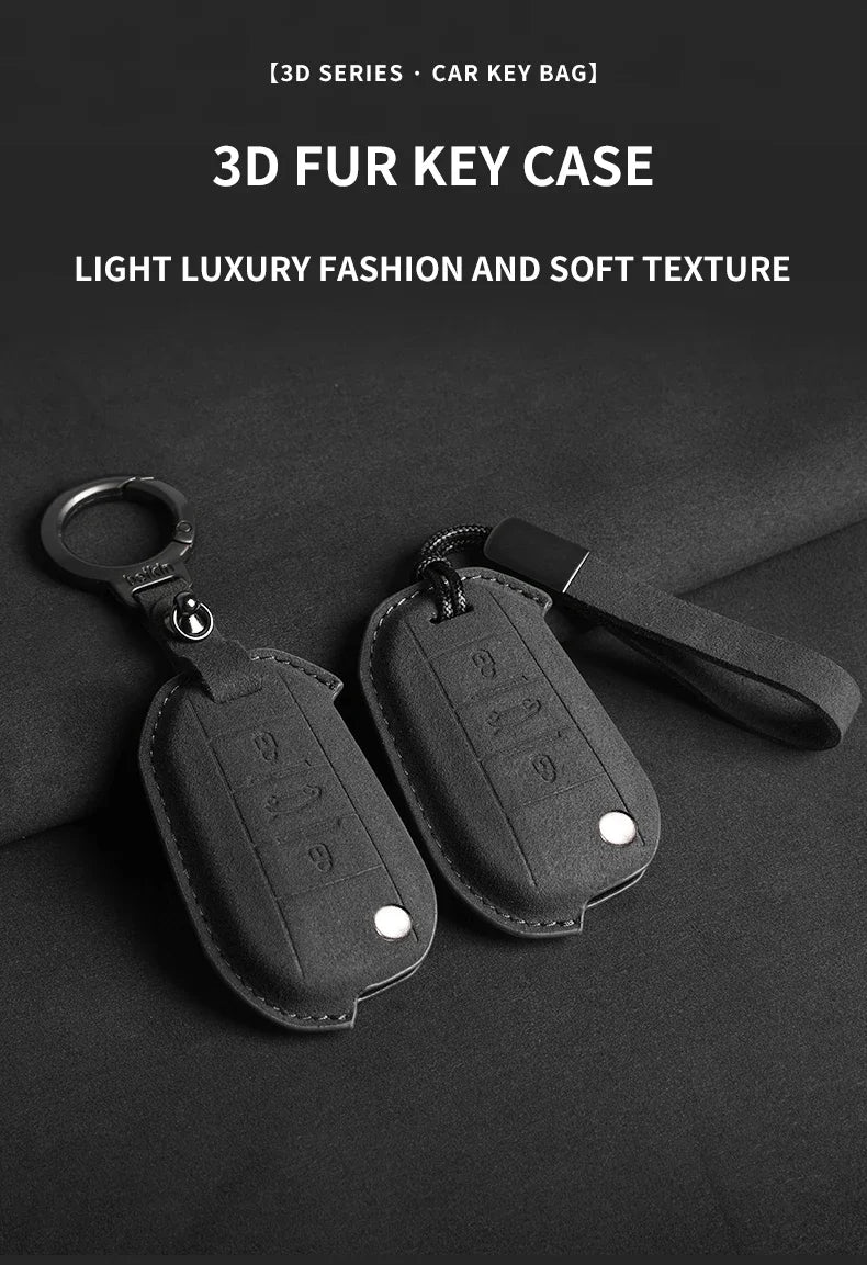 Coque de Clé Peugeot Citroën Suédine Clé Repliable ou Fixe 3 Touches