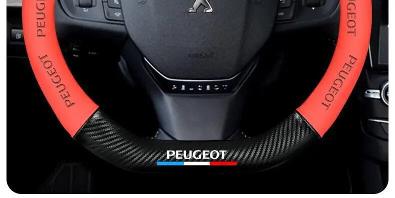 Couvre Volant Peugeot Cuir Nappa Enfilable 38 cm Rond ou Méplat