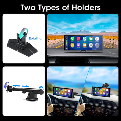 Dashcam 4K CarPlay Écran Rotatif 10,26 Pouces