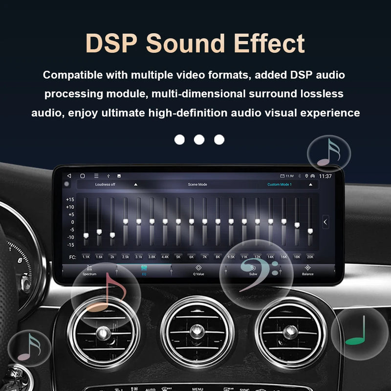 Autoradio Android 16 Mercedes ML GL GLE GLS W166 X166 2012-2019 Écran 12,3 pouces CarPlay NTG