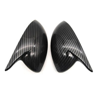 Coques de Rétroviseur Dacia Sandero III, Stepway et Jogger depuis 2021, Style Bec Aspect Carbone ou Noir Brillant